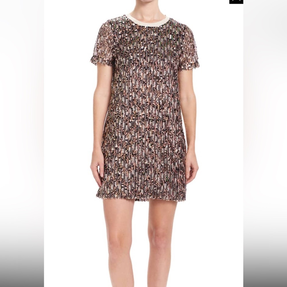 Corey Lynn Calter Niki Sequin Tee Mini Dress Size Large Party Formal Designer
